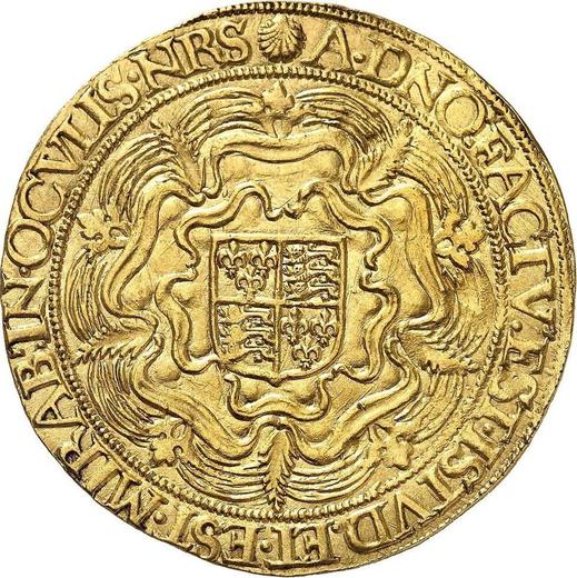 Reverso Soberano Sin fecha (1559-1600) Cadenas en la rejilla de caída - valor de la moneda de oro - Gran Bretaña, Isabel I