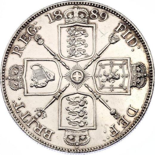 Revers 2 Schilling (Florin) 1889 JEB "Jubiläumsporträt" - Silbermünze Wert - Großbritannien, Victoria
