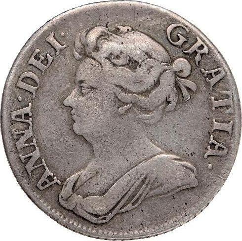 Obverse Shilling 1710 "Third draped bust" Roses and Plumes in angles - Silver Coin Value - United Kingdom, Anne