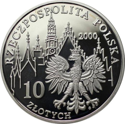 Obverse 10 Zlotych 2000 MW NR "1000 years of Wroclaw" - Silver Coin Value - Poland, III Republic after denomination