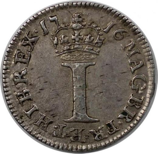 Rewers monety - 1 pens 1716 - cena srebrnej monety - Wielka Brytania, Jerzy I