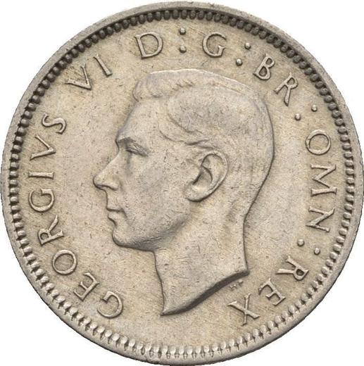 Avers 6 Pence 1948 HP - Münze Wert - Großbritannien, Georg VI