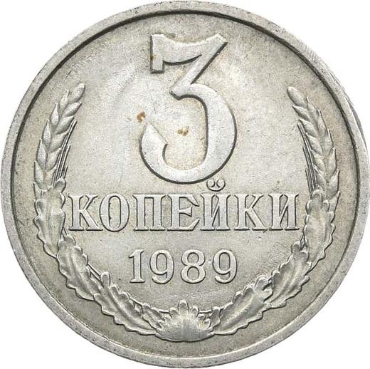 Reverso 3 kopeks 1989 Cuproníquel - valor de la moneda  - Rusia, URSS y RSFS