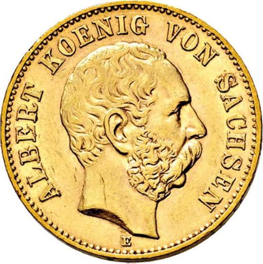 Obverse 20 Mark 1895 E "Saxony" - Gold Coin Value - Germany, German Empire