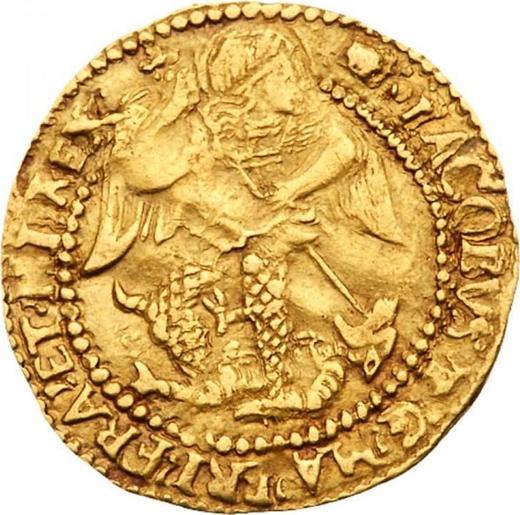 Аверс монеты - 1/2 энджела без года (1604-1619) "Второй выпуск" - цена золотой монеты - Великобритания, Яков I