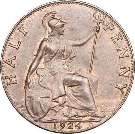 Reverse Halfpenny 1924 -  Coin Value - United Kingdom, George V