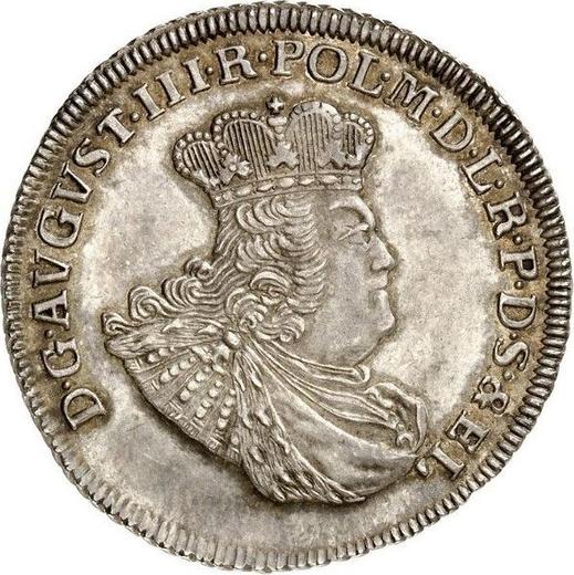 Obverse 1 Zloty (30 Groszy) 1763 REOE "Danzig" - Silver Coin Value - Poland, Augustus III