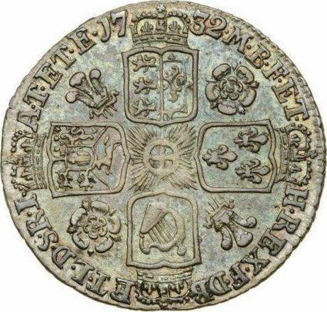 Reverso 6 peniques 1732 "Retrato en años jóvenes" - valor de la moneda de plata - Gran Bretaña, Jorge II