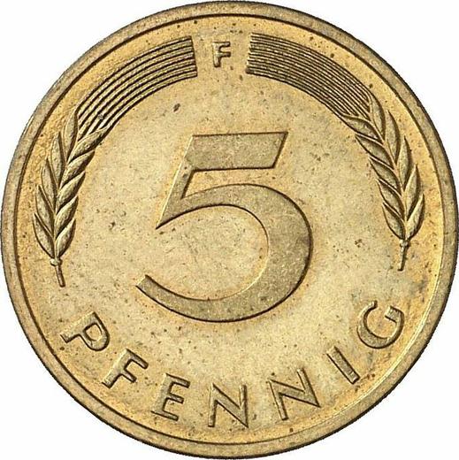 Obverse 5 Pfennig 1991 F - Coin Value - Germany, FRG