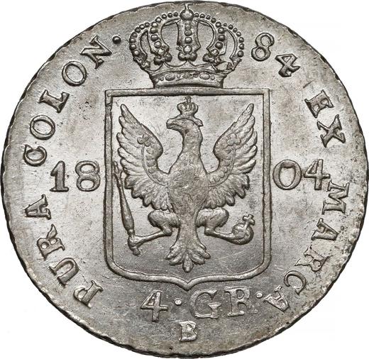 Reverse 4 Groschen 1804 B "Silesia" - Silver Coin Value - Prussia, Frederick William III