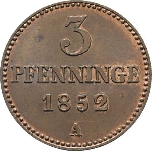 Reverse 3 Pfennig 1852 A -  Coin Value - Mecklenburg-Schwerin, Frederick Francis II