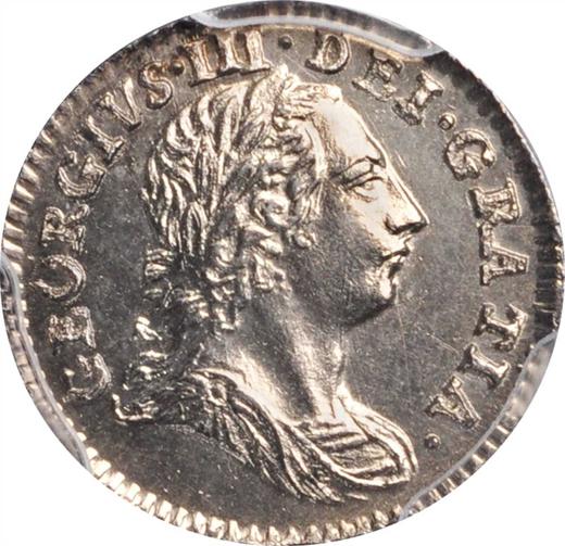 Anverso 2 peniques 1763 - valor de la moneda de plata - Gran Bretaña, Jorge III