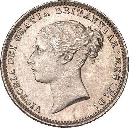 Obverse Sixpence 1871 No number - Silver Coin Value - United Kingdom, Victoria