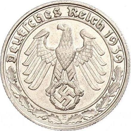 Reverse 50 Reichspfennig 1939 E "Type 1938-1939" -  Coin Value - Germany, Third Reich