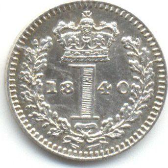 Reverse Penny 1840 - Silver Coin Value - United Kingdom, Victoria