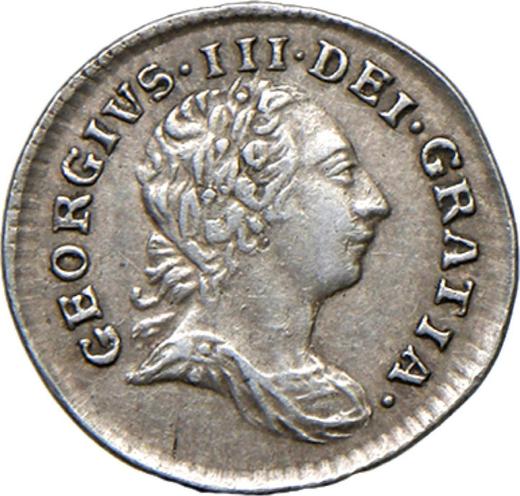 Anverso Penique 1786 - valor de la moneda de plata - Gran Bretaña, Jorge III