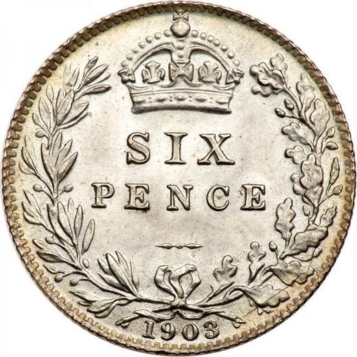 Reverse Sixpence 1903 - Silver Coin Value - United Kingdom, Edward VII