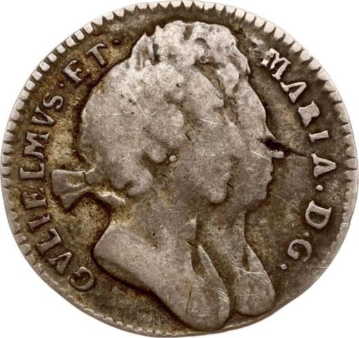 Obverse Threepence 1694 "Second busts" - Silver Coin Value - United Kingdom, William III and Mary II