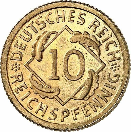 Awers monety - 10 reichspfennig 1924 G - cena monety - Niemcy, Republika Weimarska