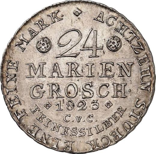 Reverso 24 mariengroschen 1823 CvC "Tipo 1823-1829" - valor de la moneda de plata - Brunswick-Wolfenbüttel, Carlos II