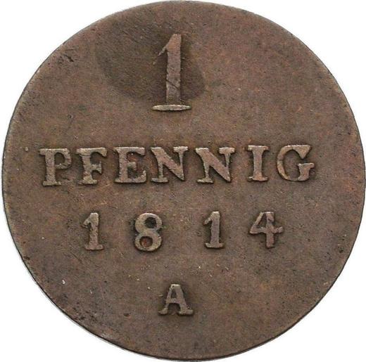 Reverse 1 Pfennig 1814 A - Coin Value - Prussia, Frederick William III