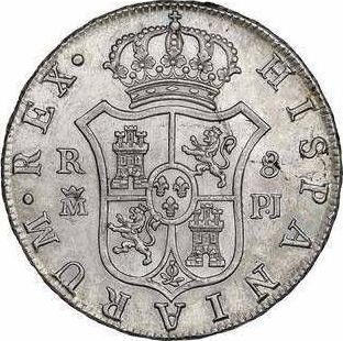 Reverse 8 Reales 1775 M PJ - Silver Coin Value - Spain, Charles III
