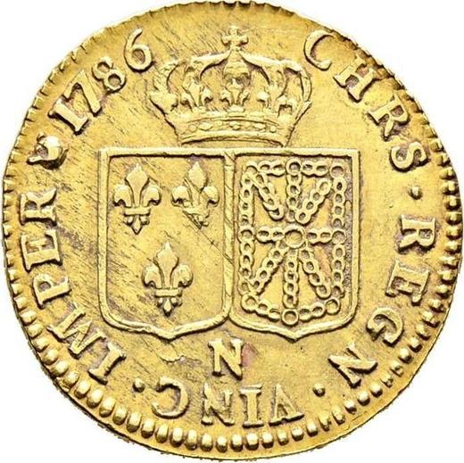 Reverse Louis d'Or 1786 N - Gold Coin Value - France, Louis XVI