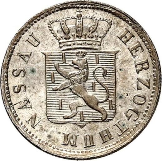 Avers 3 Kreuzer 1855 - Silbermünze Wert - Nassau, Adolph