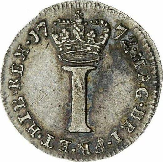 Reverso Penique 1772 - valor de la moneda de plata - Gran Bretaña, Jorge III