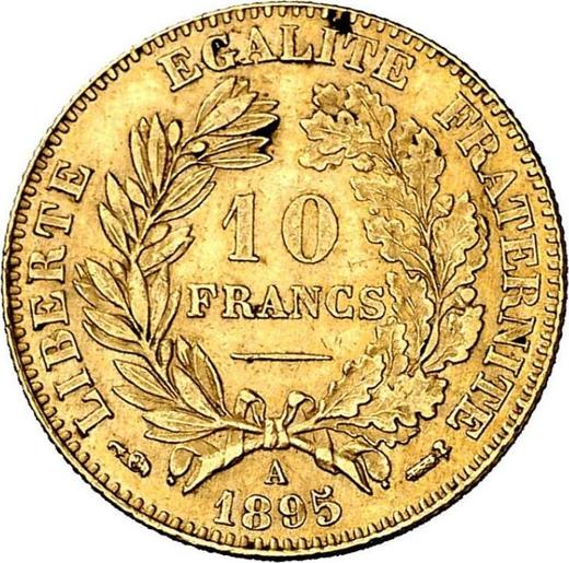 Reverse 10 Francs 1895 A "Type 1878-1899" - Gold Coin Value - France, Third Republic