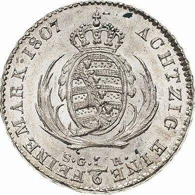 Reverse 1/6 Thaler 1807 S.G.H. - Silver Coin Value - Saxony-Albertine, Frederick Augustus I