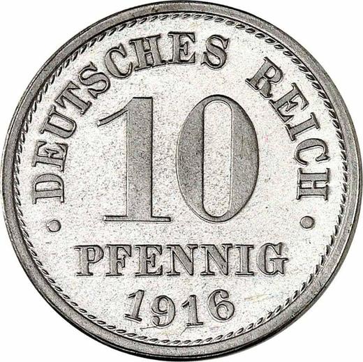 Avers 10 Pfennig 1916 E "Typ 1916-1922" - Münze Wert - Deutschland, Deutsches Kaiserreich