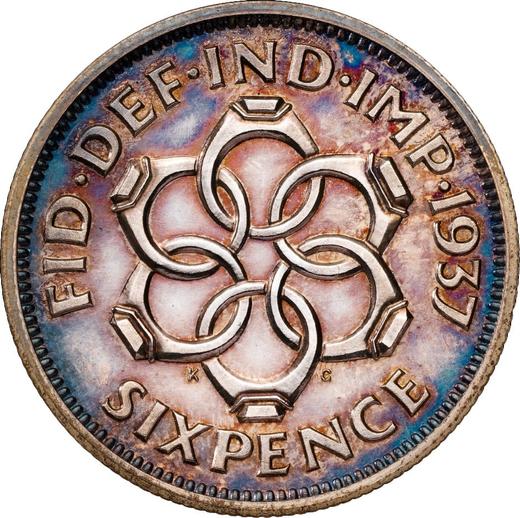 Revers Probe 6 Pence 1937 HP - Silbermünze Wert - Großbritannien, Eduard VIII