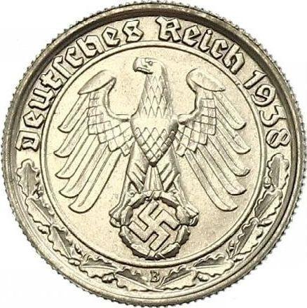 Reverse 50 Reichspfennig 1938 B "Type 1938-1939" -  Coin Value - Germany, Third Reich