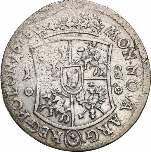 Reverse Ort (18 Groszy) 1678 "Curved shield" Rosettes - Silver Coin Value - Poland, John III Sobieski