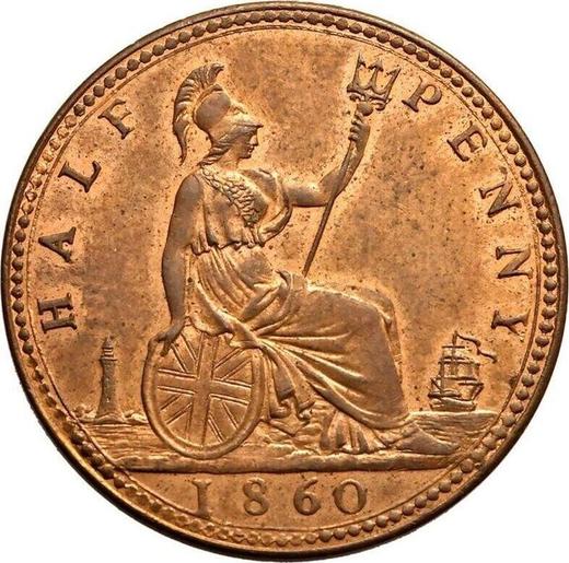 Reverse Halfpenny 1860 "Type 1860-1894" -  Coin Value - United Kingdom, Victoria