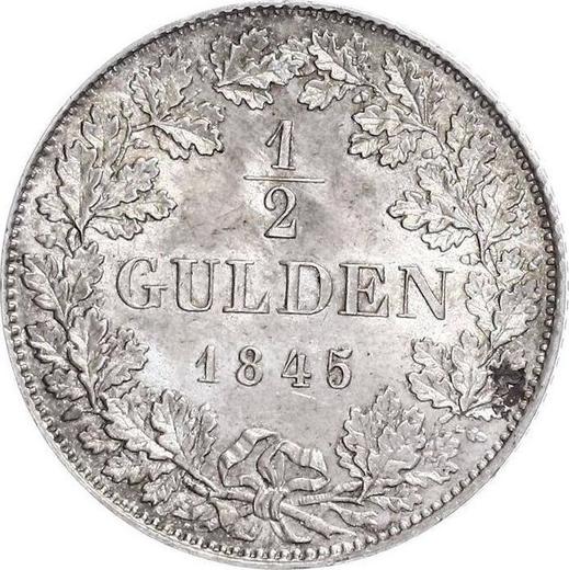 Rewers monety - 1/2 guldena 1845 - cena srebrnej monety - Frankfurt nad Menem, Wolne Miasto