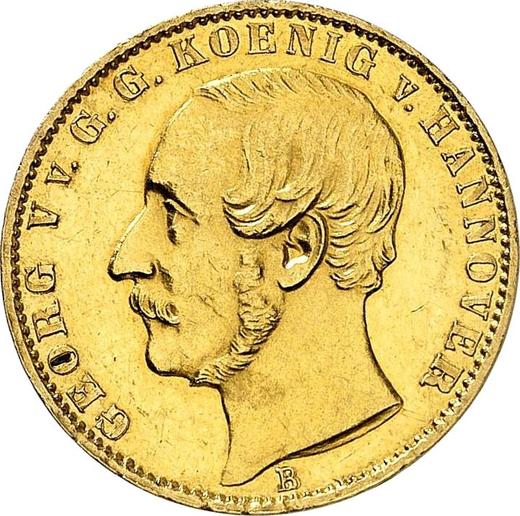 Avers 1/2 Krone 1858 B - Goldmünze Wert - Hannover, Georg V