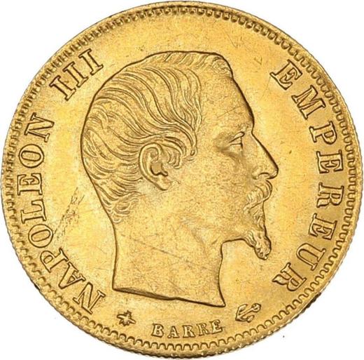 Obverse 5 Francs 1860 A "Type 1855-1860" - Gold Coin Value - France, Napoleon III