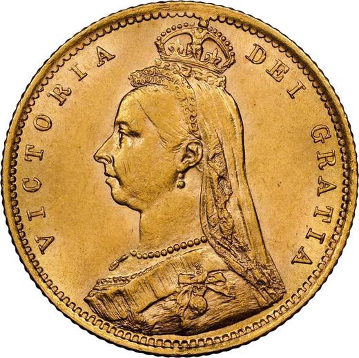 Avers 1/2 Sovereign 1893 "Jubiläumsporträt" - Goldmünze Wert - Großbritannien, Victoria