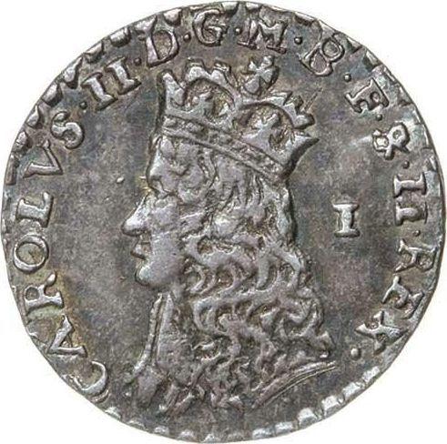 Obverse Penny no date (1660-1662) "Second coinage" Mark of value "I" - Silver Coin Value - United Kingdom, Charles II