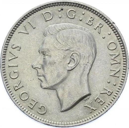 Аверс монеты - Флорин (2 шиллинга) 1946 года HP - цена серебряной монеты - Великобритания, Георг VI