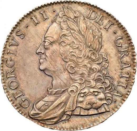 Obverse Crown 1751 "Old Head" - Silver Coin Value - United Kingdom, George II