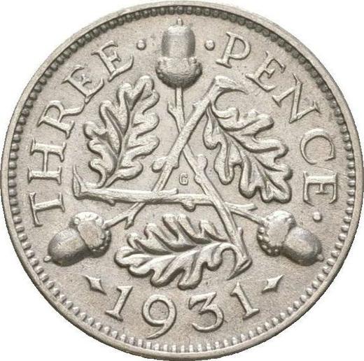 Reverse Threepence 1931 "Type 1927-1936" - Silver Coin Value - United Kingdom, George V