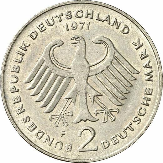 Revers 2 Mark 1971 F "Heuss" - Münze Wert - Deutschland, BRD