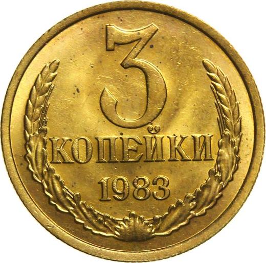 Rewers monety - 3 kopiejki 1983 - cena  monety - Rosja, Związek Radziecki - ZSRR
