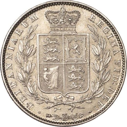 Reverso Media corona 1845 - valor de la moneda de plata - Gran Bretaña, Victoria