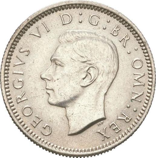 Obverse Sixpence 1941 - Silver Coin Value - United Kingdom, George VI