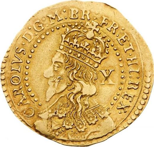 Obverse 1/2 Unite (Half Unite) 1643 - Gold Coin Value - United Kingdom, Charles I