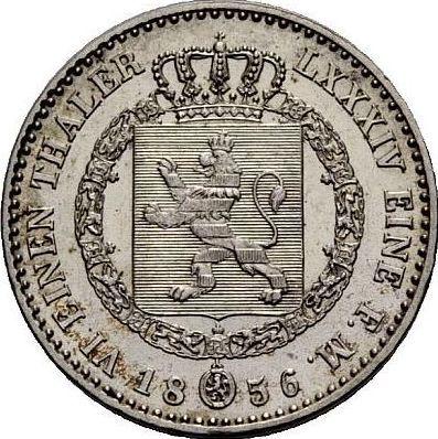 Reverse 1/6 Thaler 1856 C.P. - Silver Coin Value - Hesse-Cassel, Frederick William I